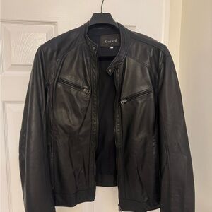 Men's Black Leather Jacket - Gerard Leather - Made & Purchased in Italy (Rome)